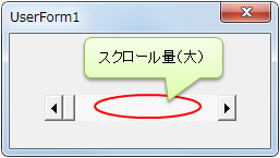 LargeChangeで設定されたスクロール